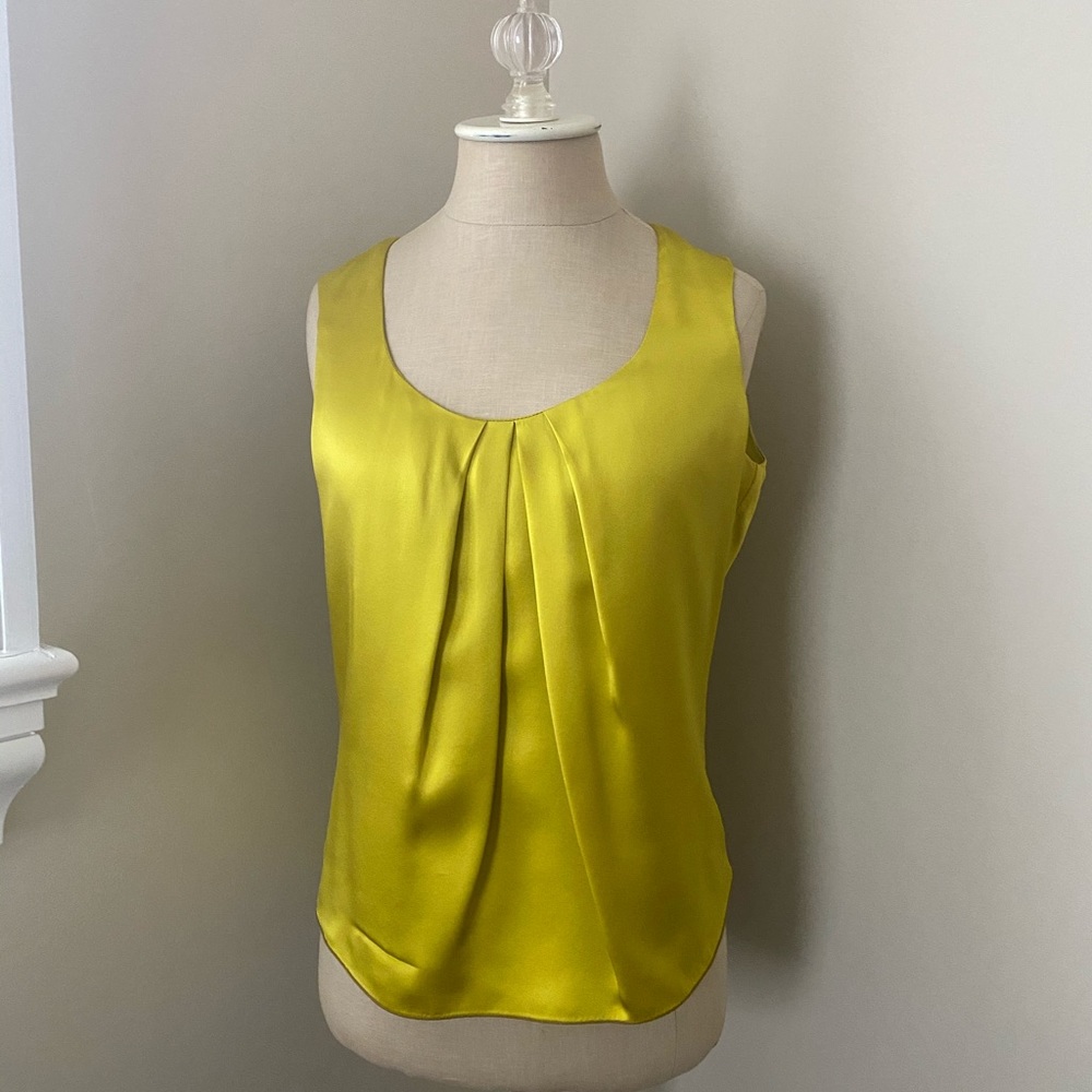 Chartreuse silk shell